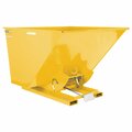 Vestil Light Duty Self-Dumping Hopper 2.5 Cubic Yard 2000 lb Yellow D-250-LD-YEL